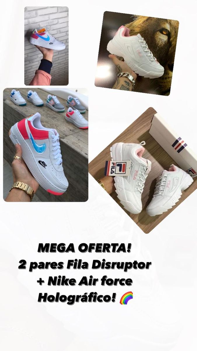 tenis fila holografico
