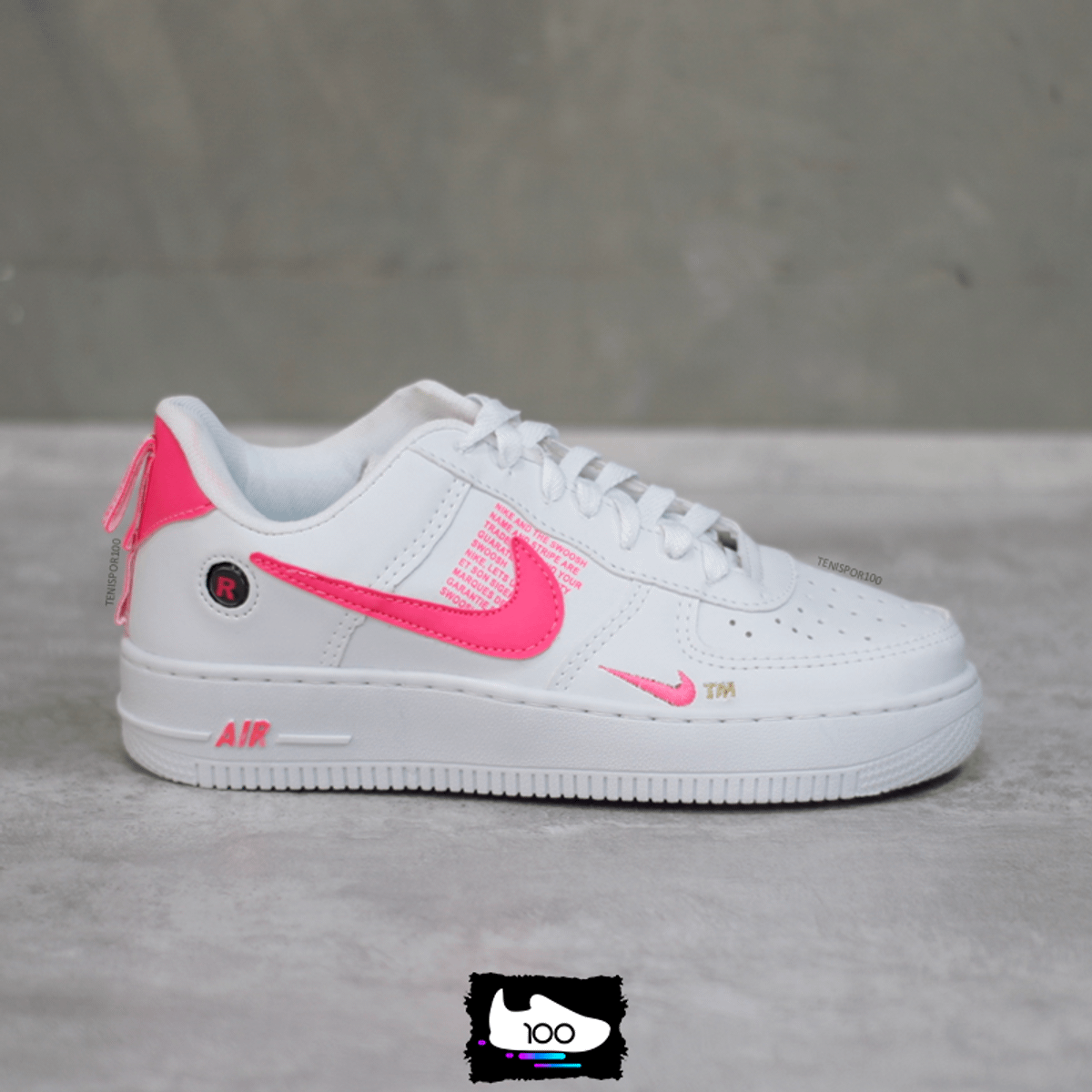 tenis nike air force preto e rosa