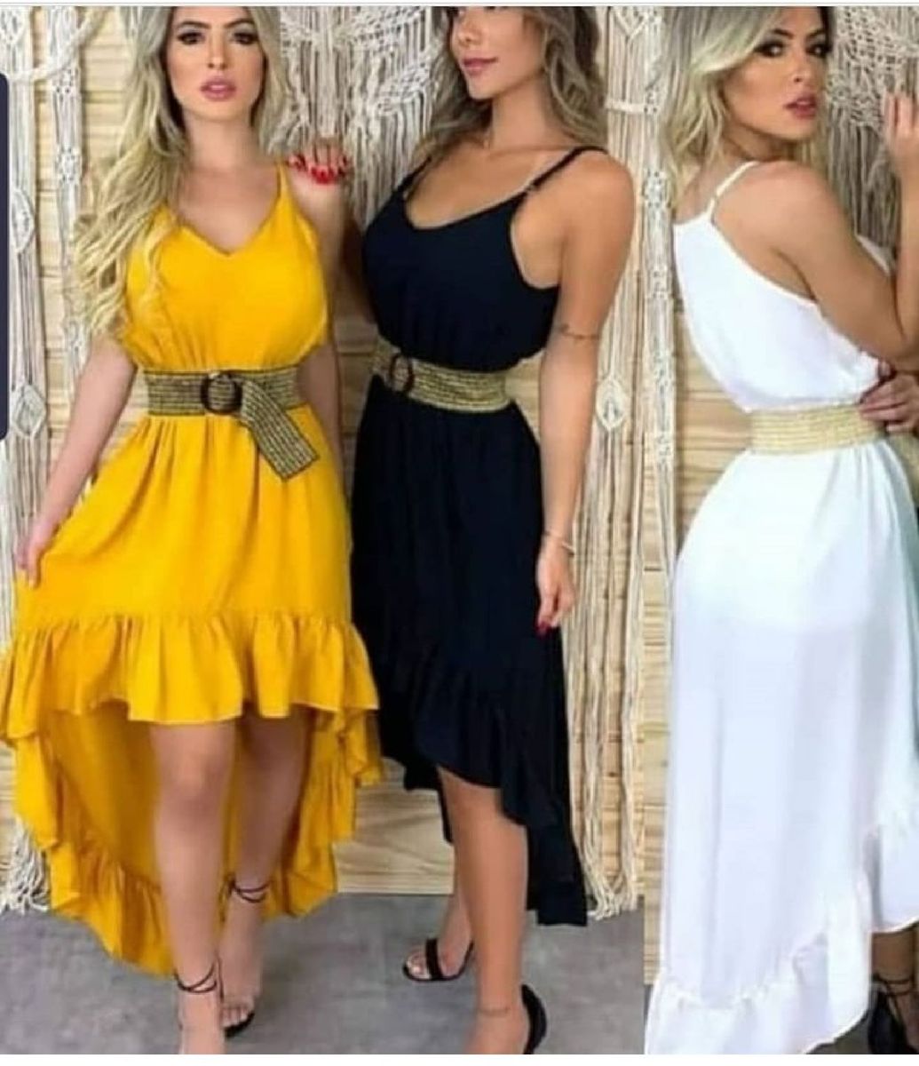 vestido curto longo