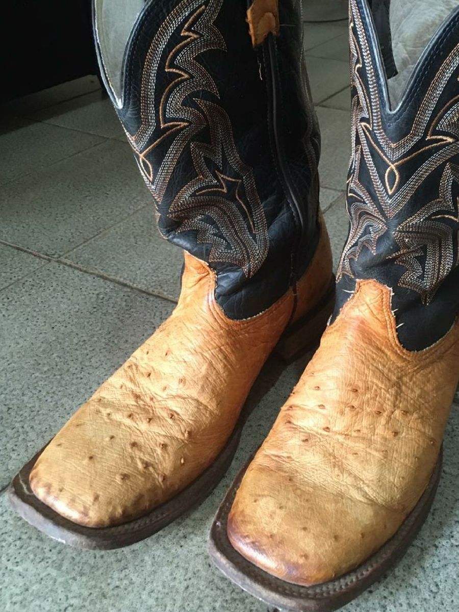 botas goyazes couro de avestruz masculina