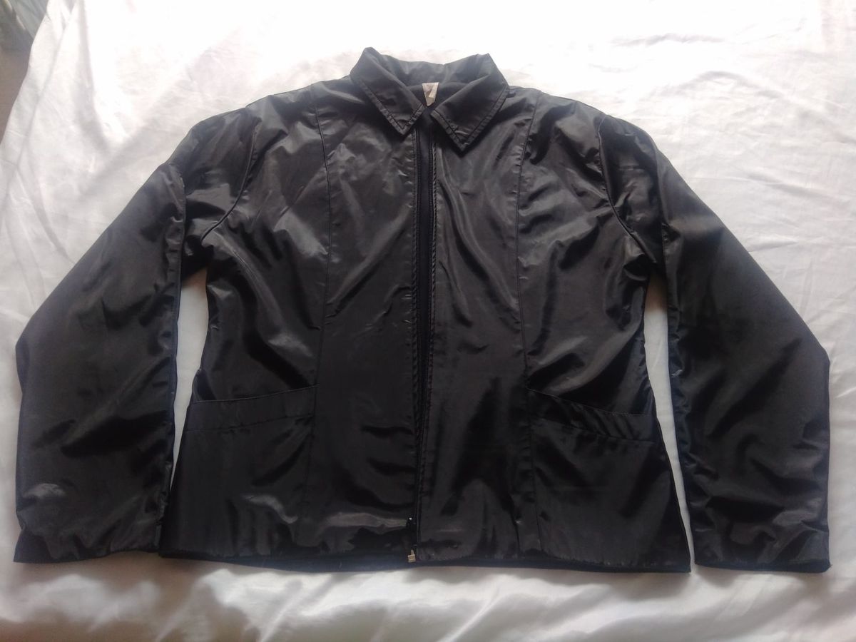 jaqueta de napa feminina preta