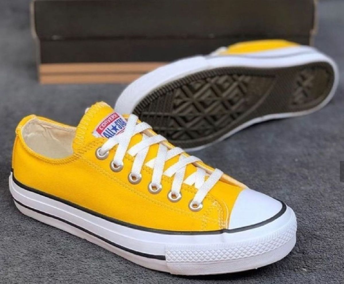 all star plataforma amarelo cano alto