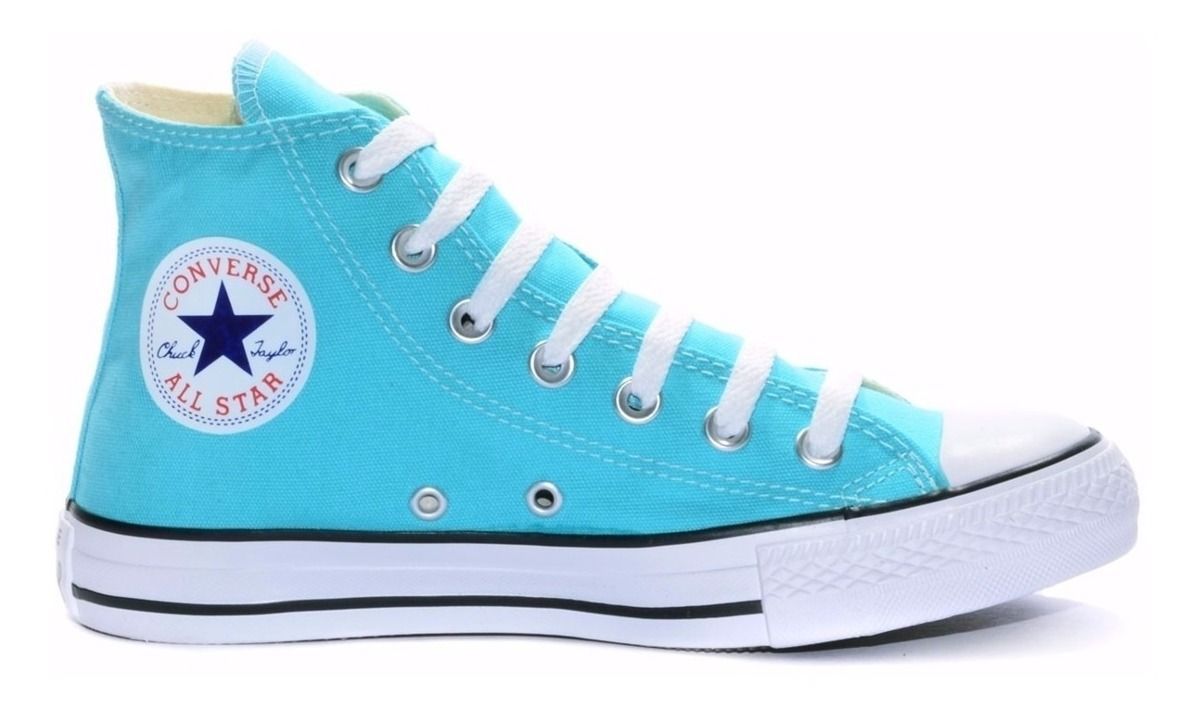 all star cano alto feminino azul