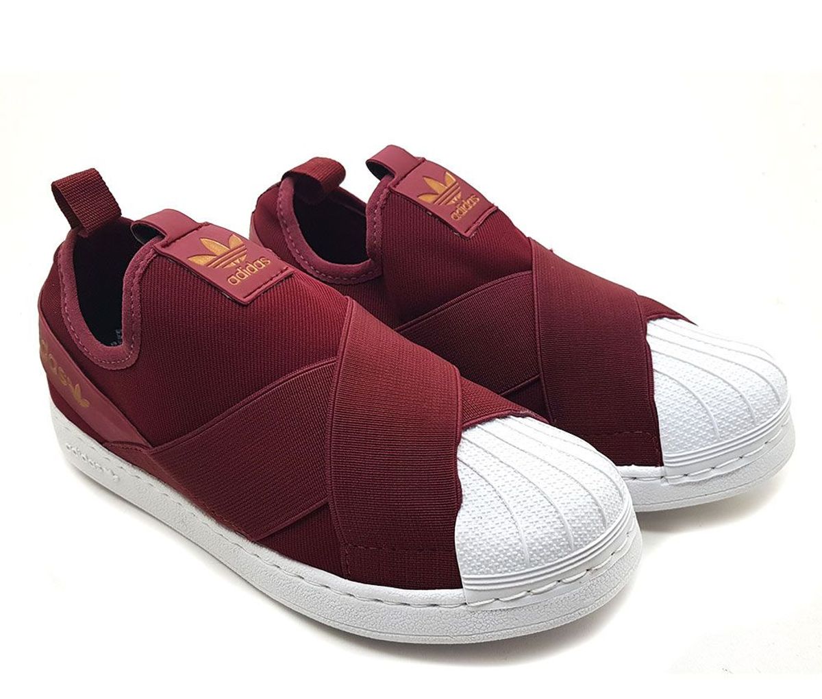 adidas slip on bordo