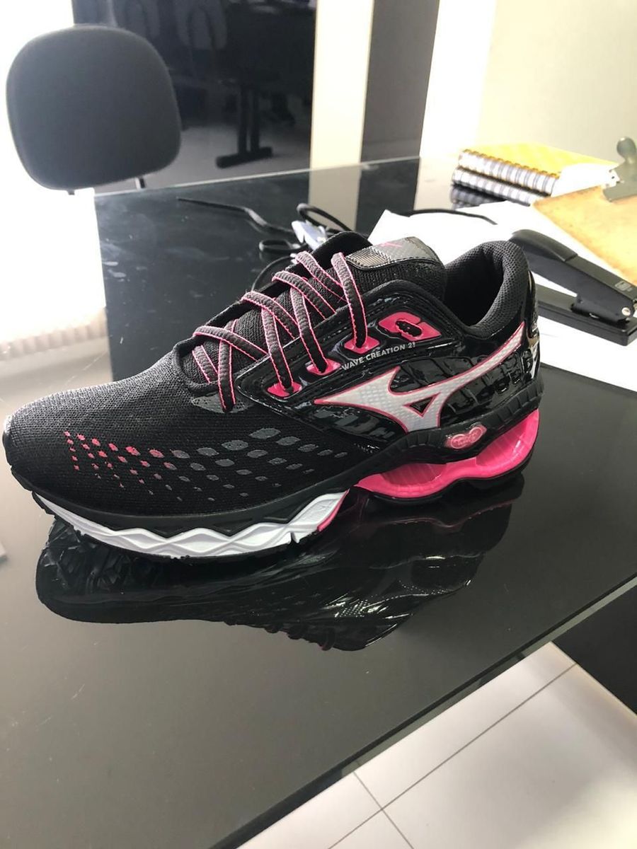 mizuno feminino preto e rosa