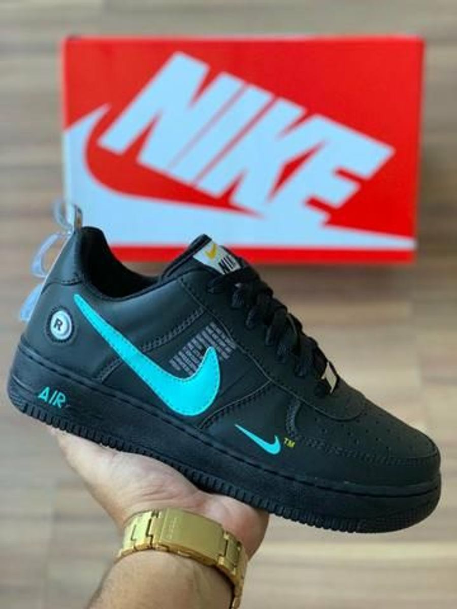 nike air force azul e preto