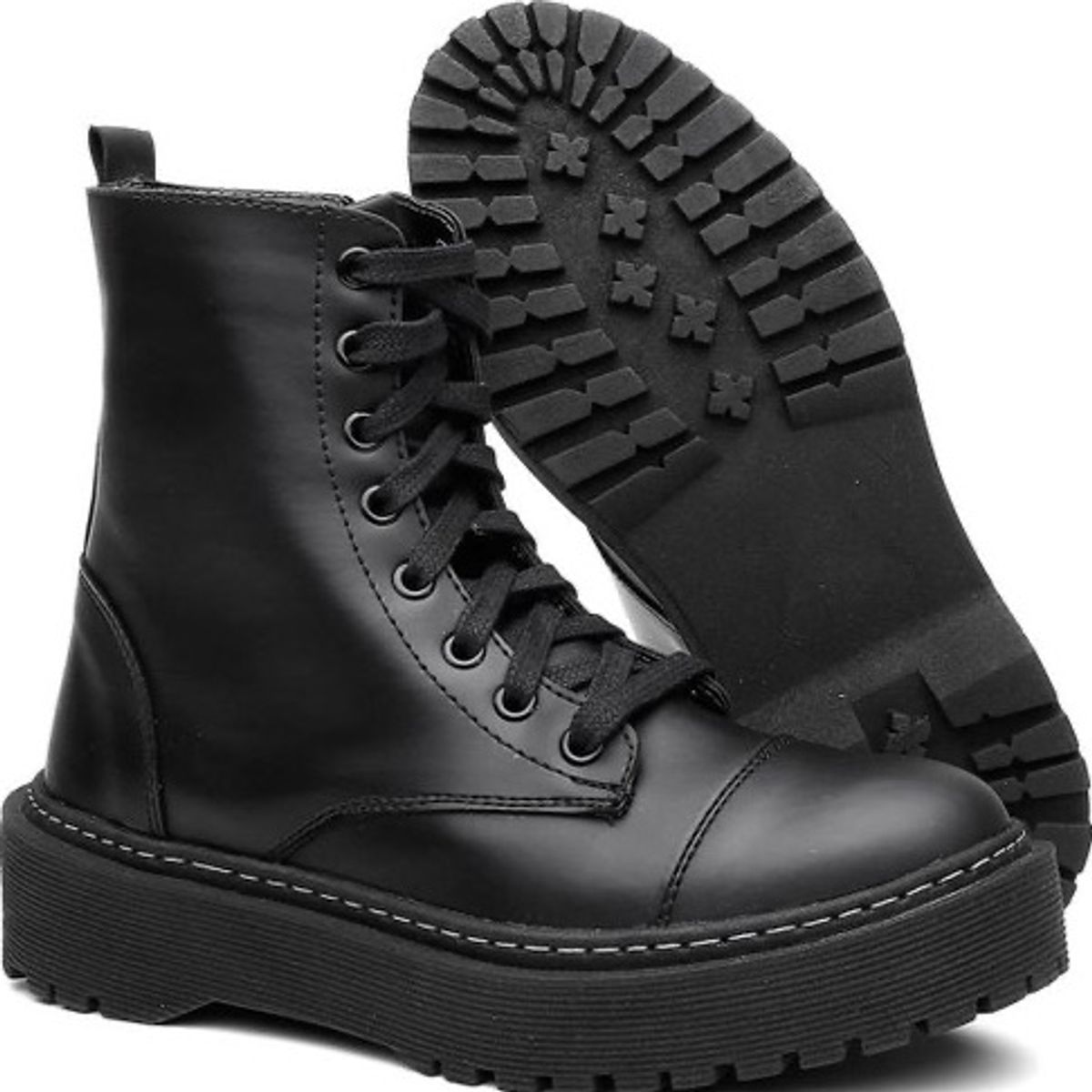 bota coturno flatform