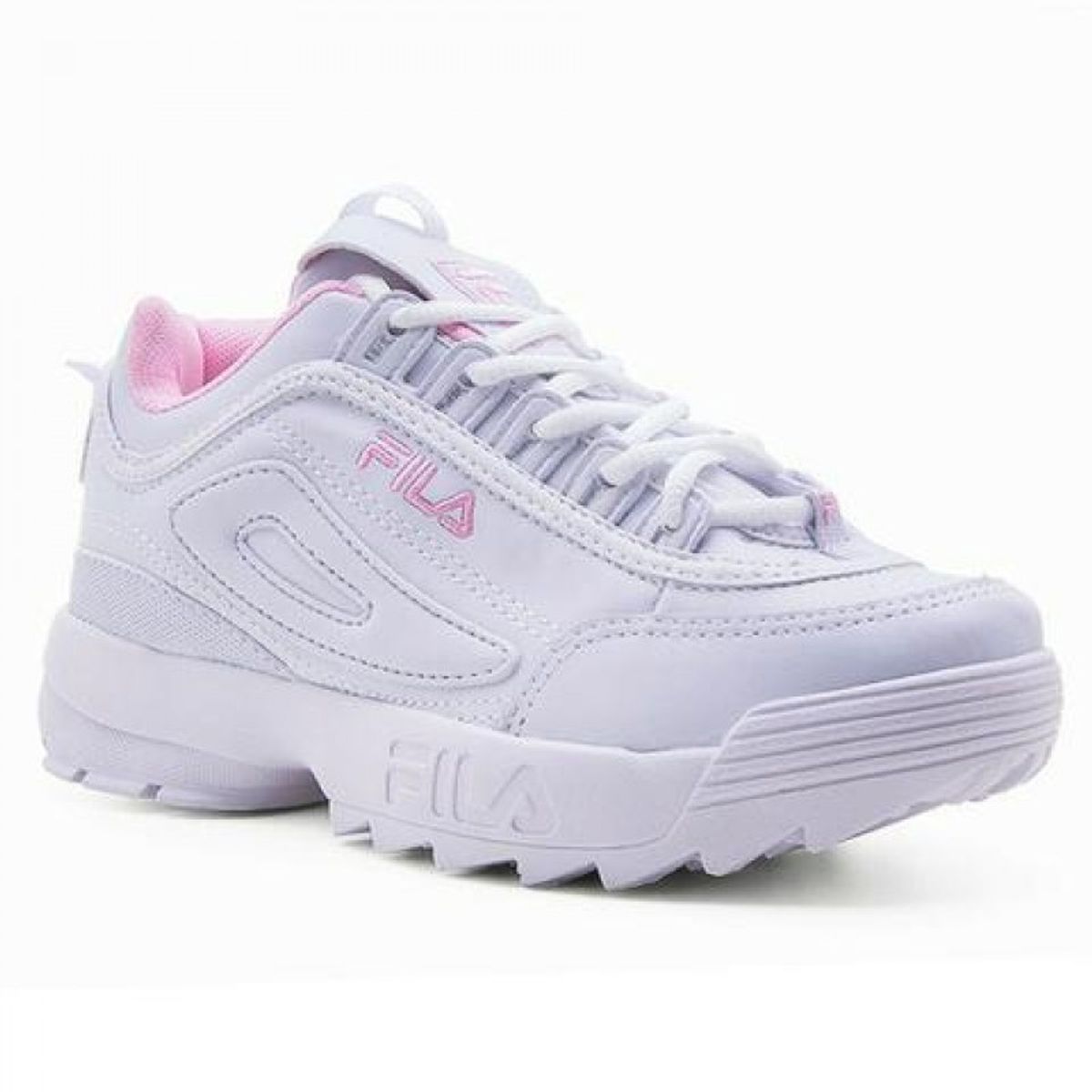 tênis fila feminino branco e rosa
