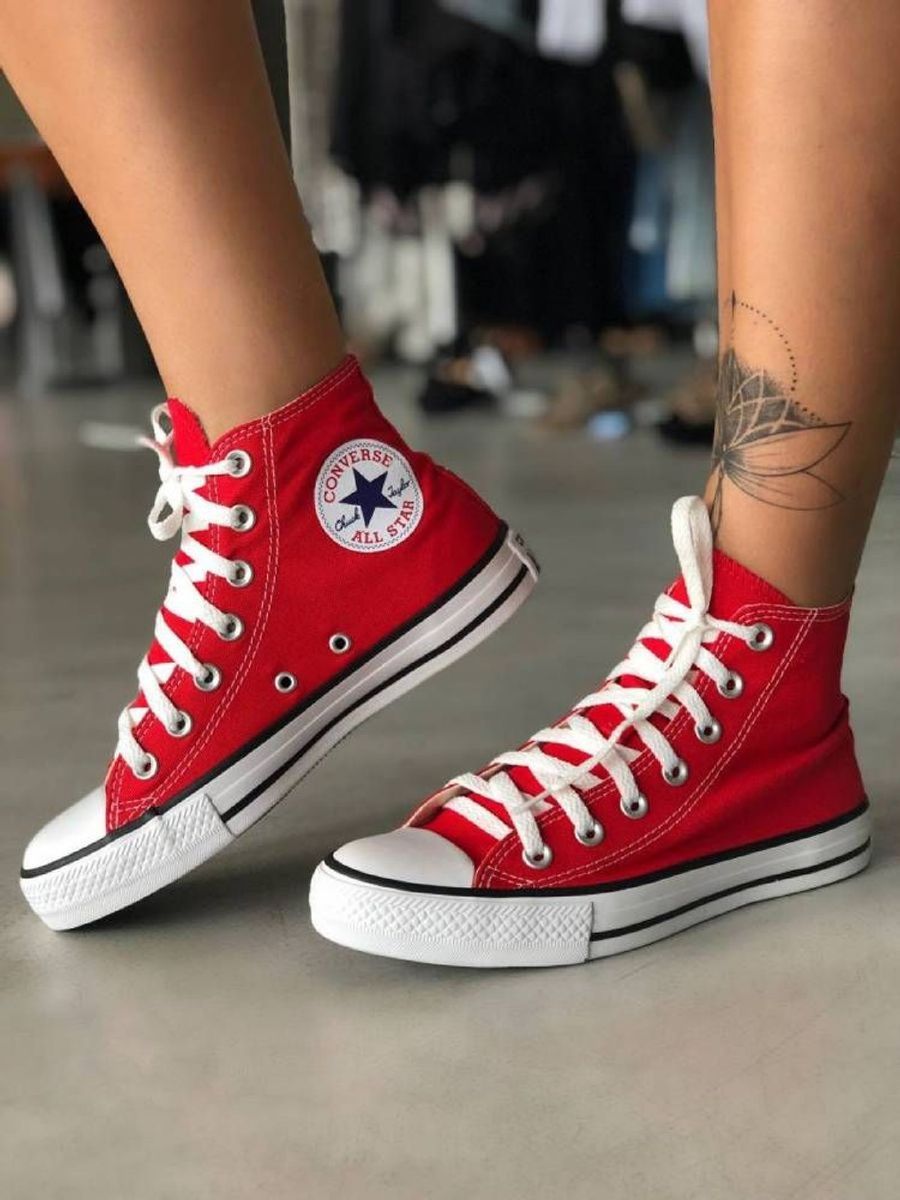 all star flatform vermelho