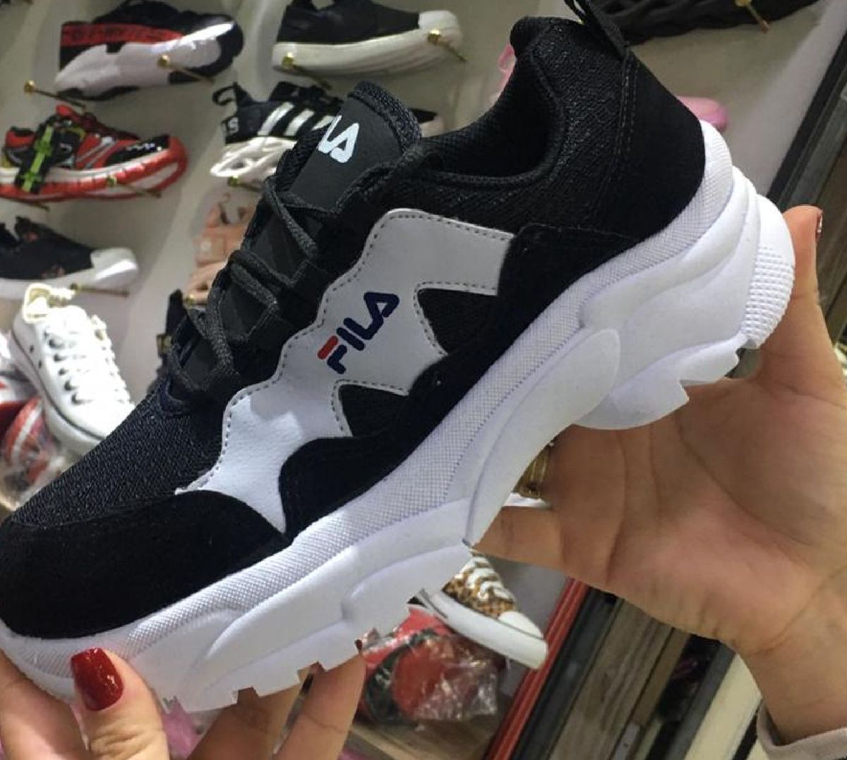 tenis fila plataforma feminino