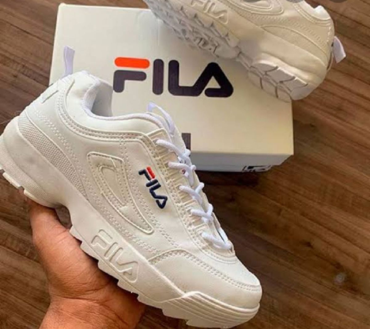 tenis fila disruptor colorido