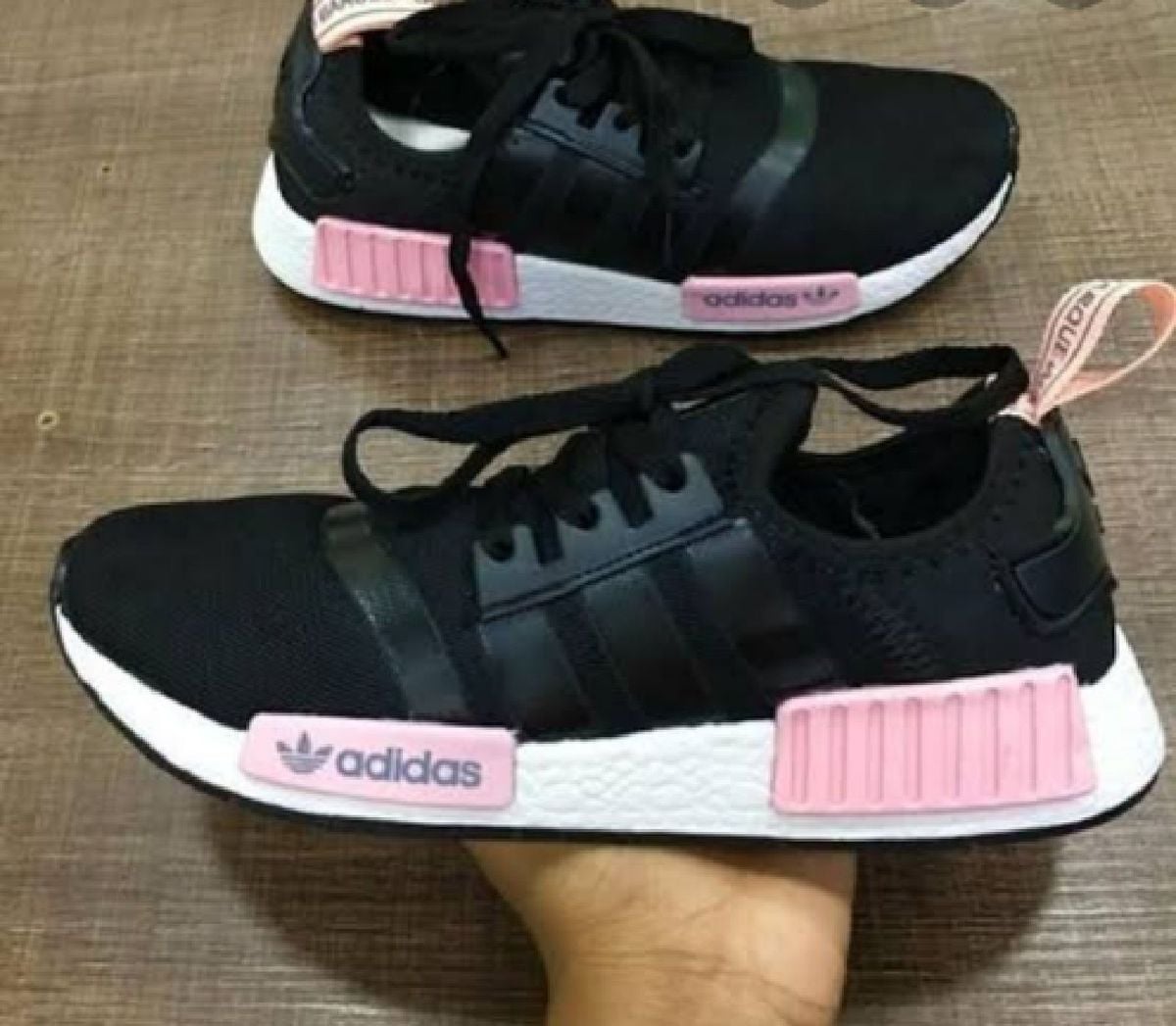 adidas preto com rosa feminino