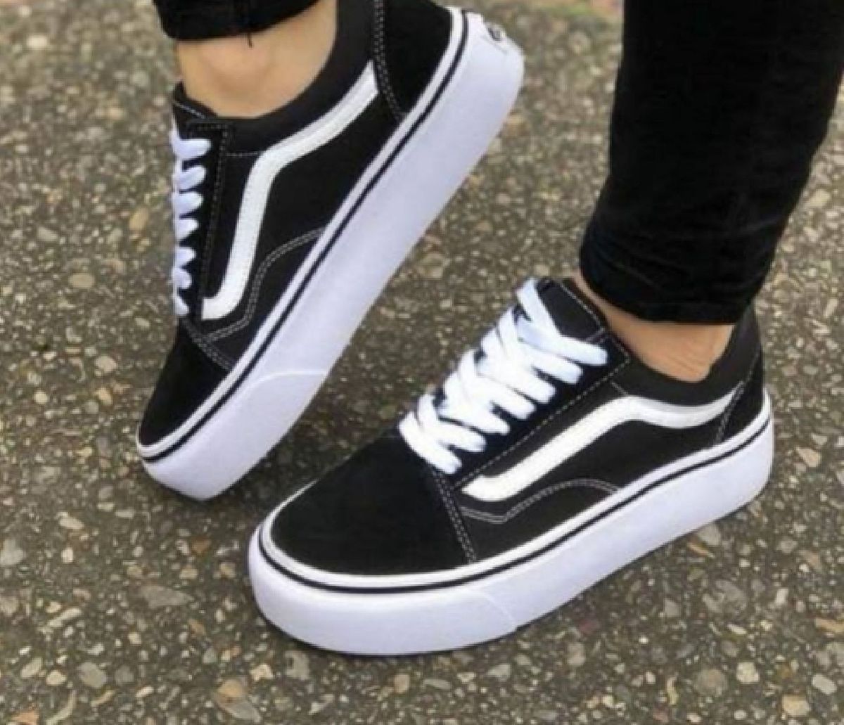 tenis vans old skool plataforma feminino