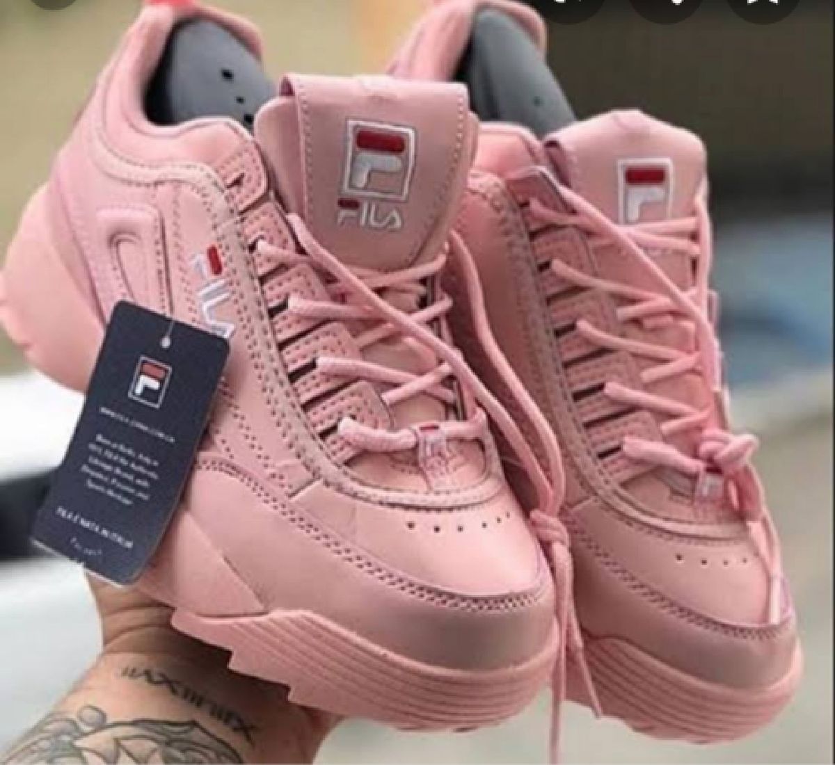 tenis fila novo rosa