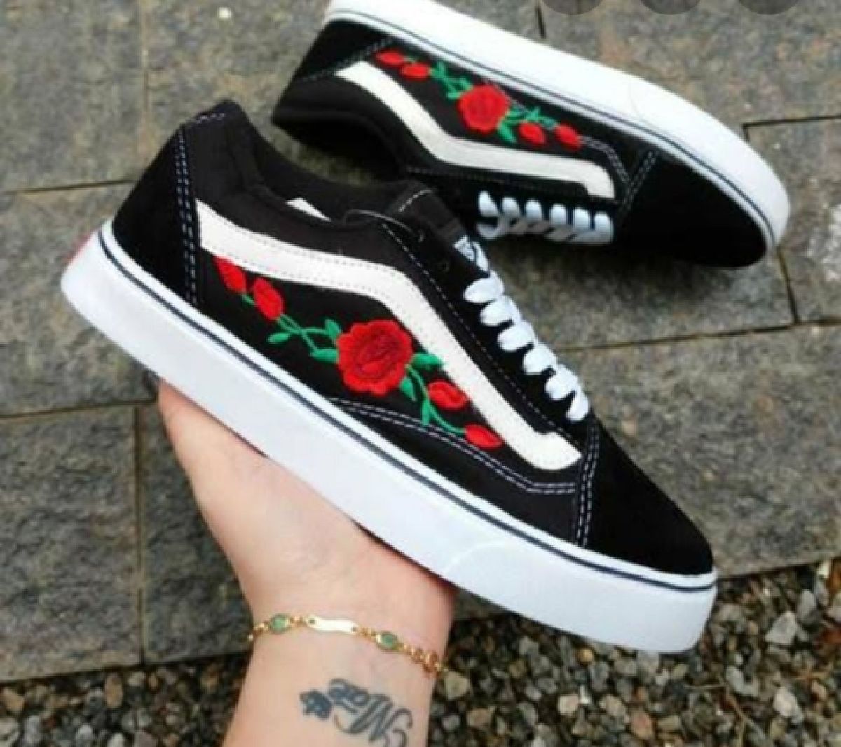 tenis vans old skool floral