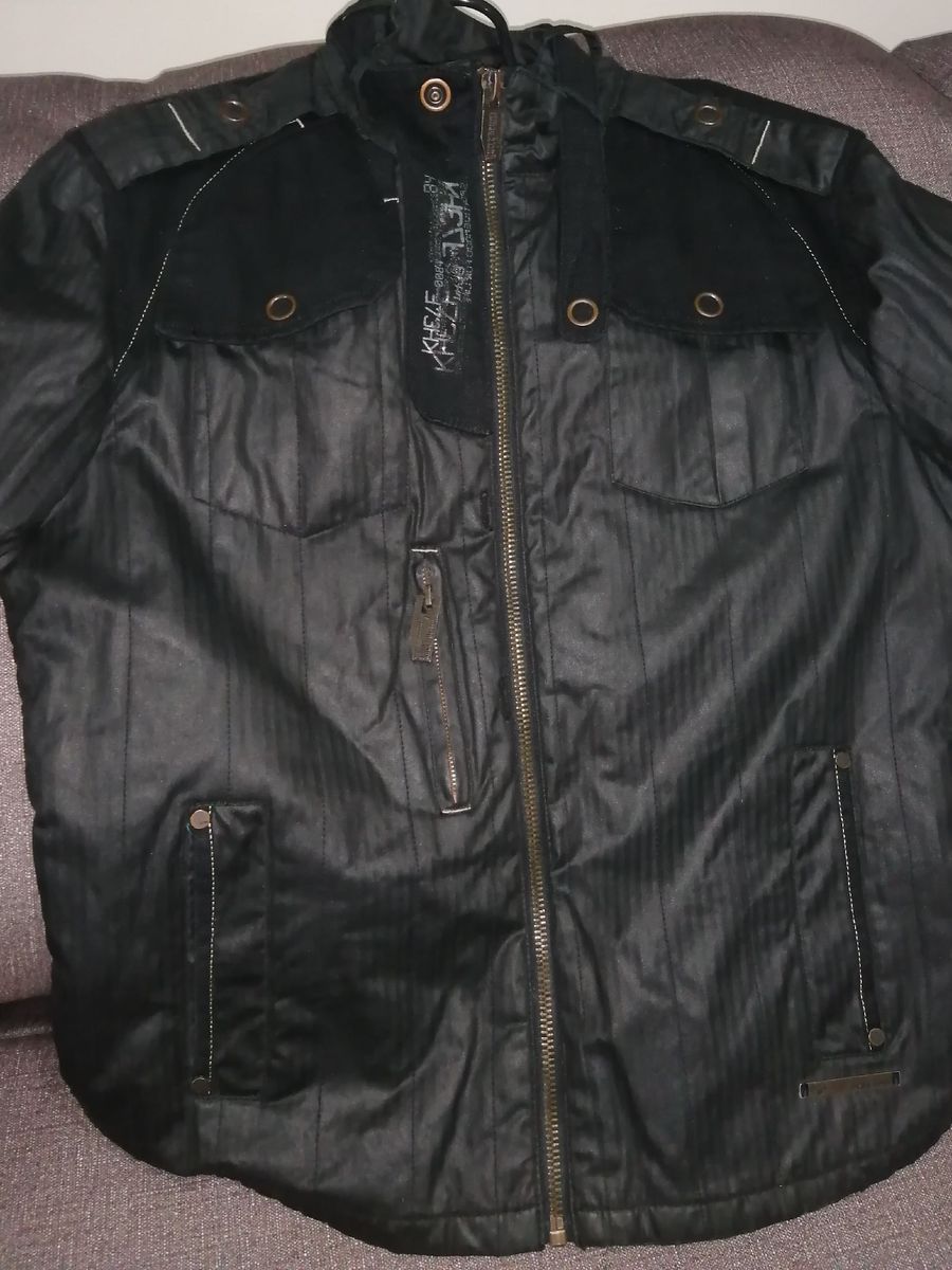 jaqueta de couro khelf