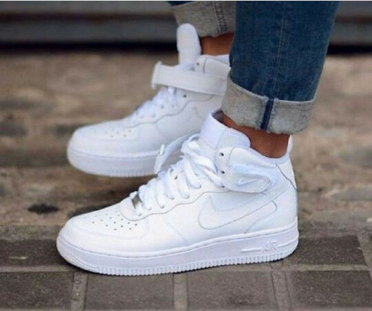 nike air force branco cano alto masculino