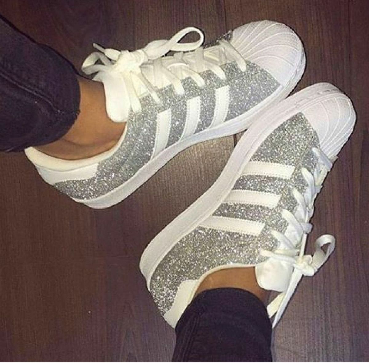 adidas superstar branco e prata