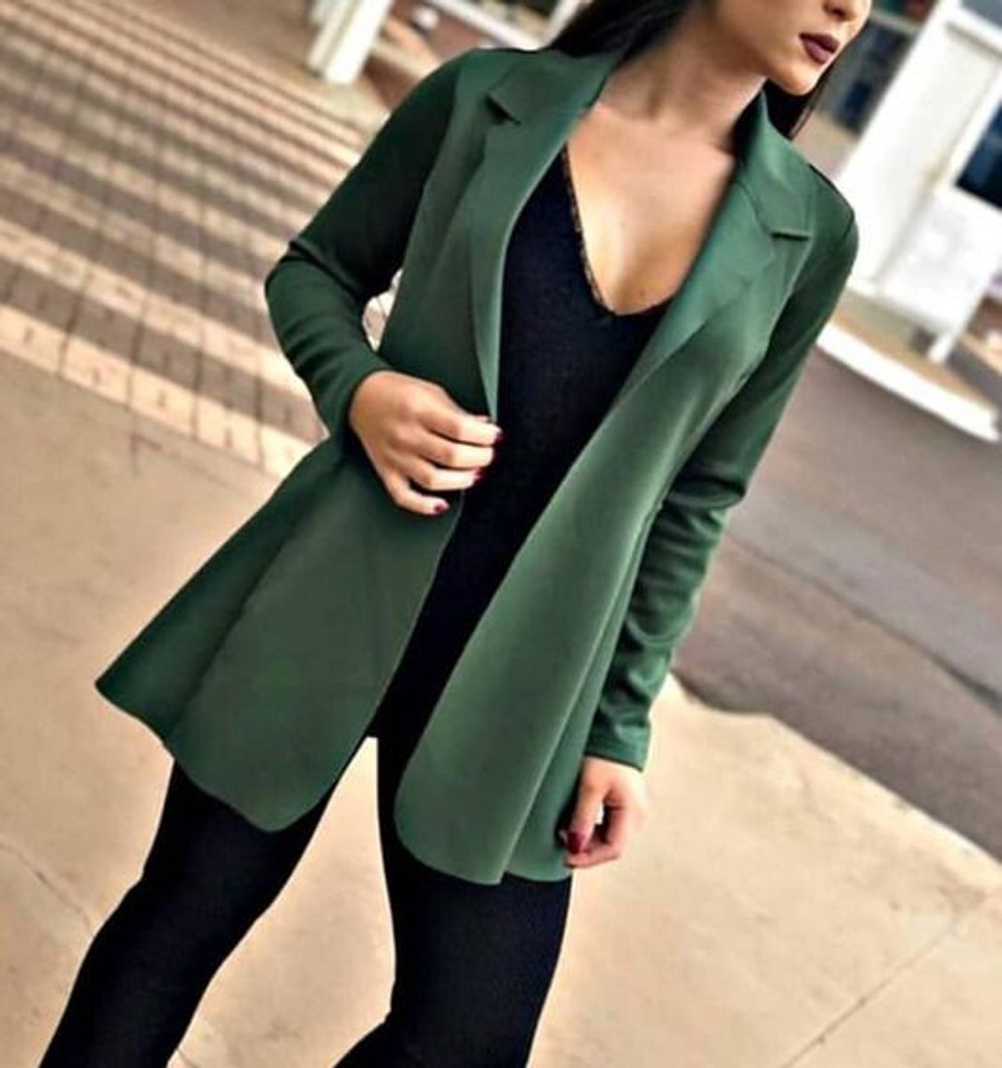 blazer feminino verde militar