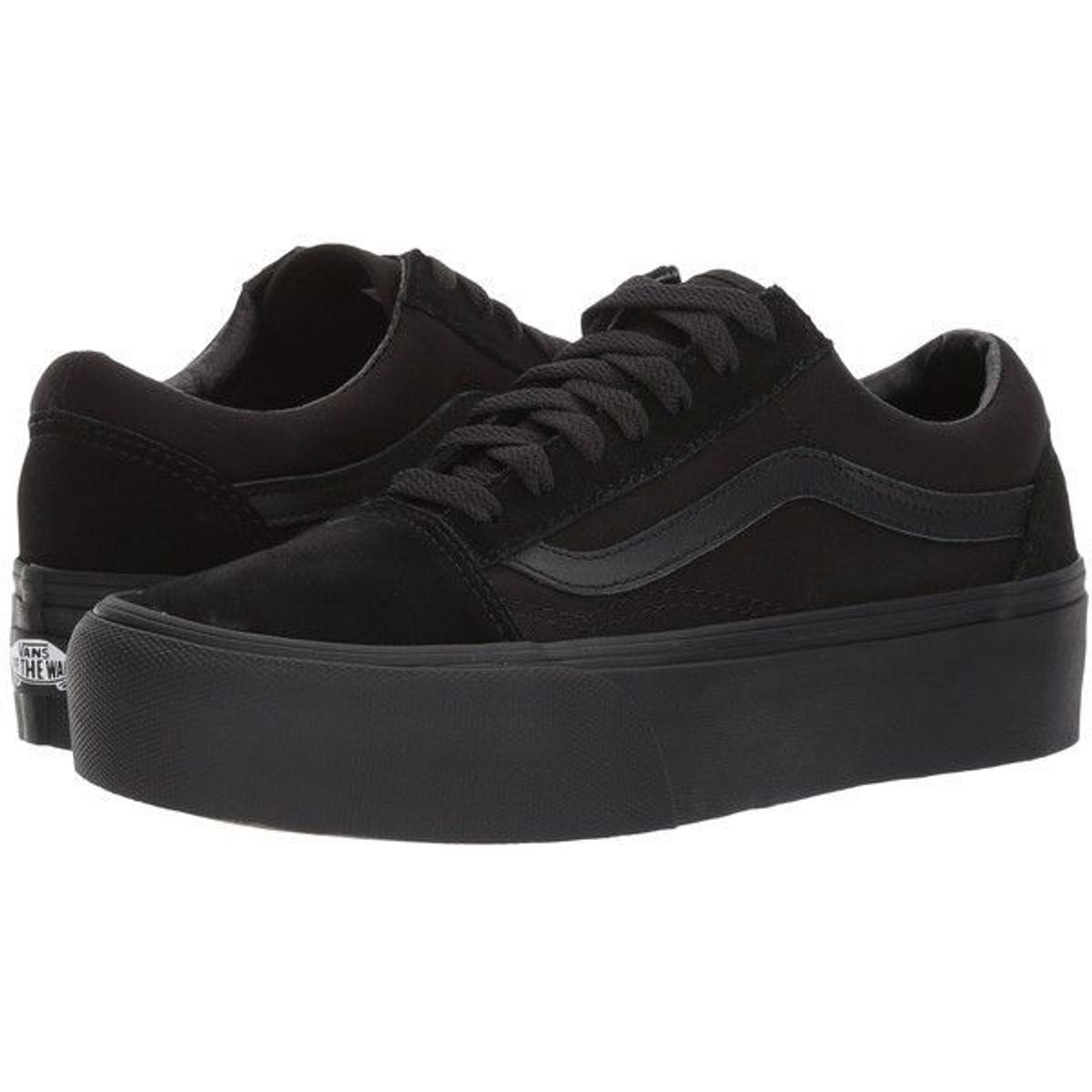 tenis vans plataforma preto