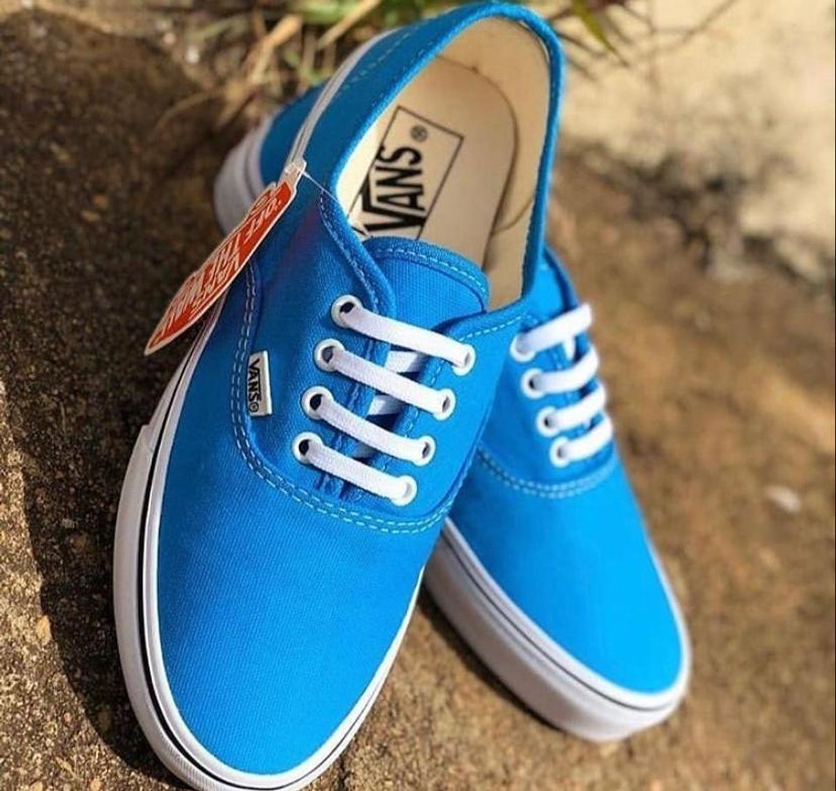 tenis vans authentic azul claro