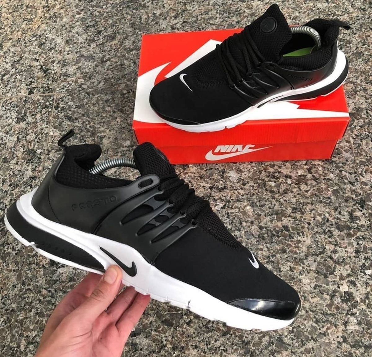 nike presto preto e branco