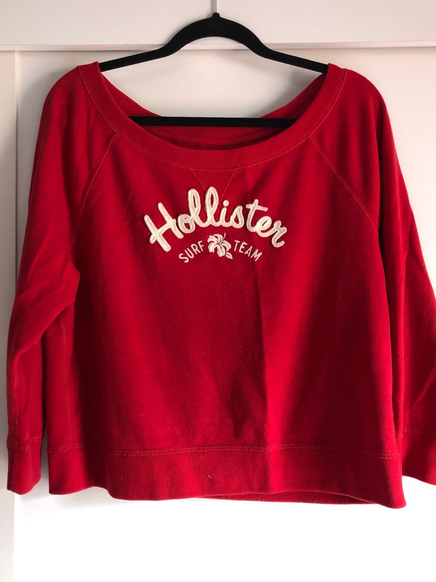 moletom hollister vermelho