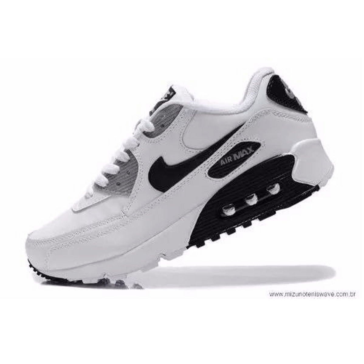 nike air max 90 preto com branco