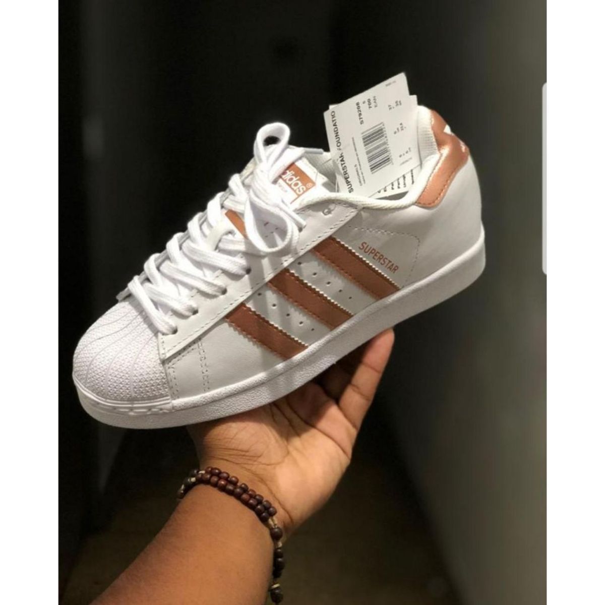 tênis adidas originals superstar foundation branco feminino