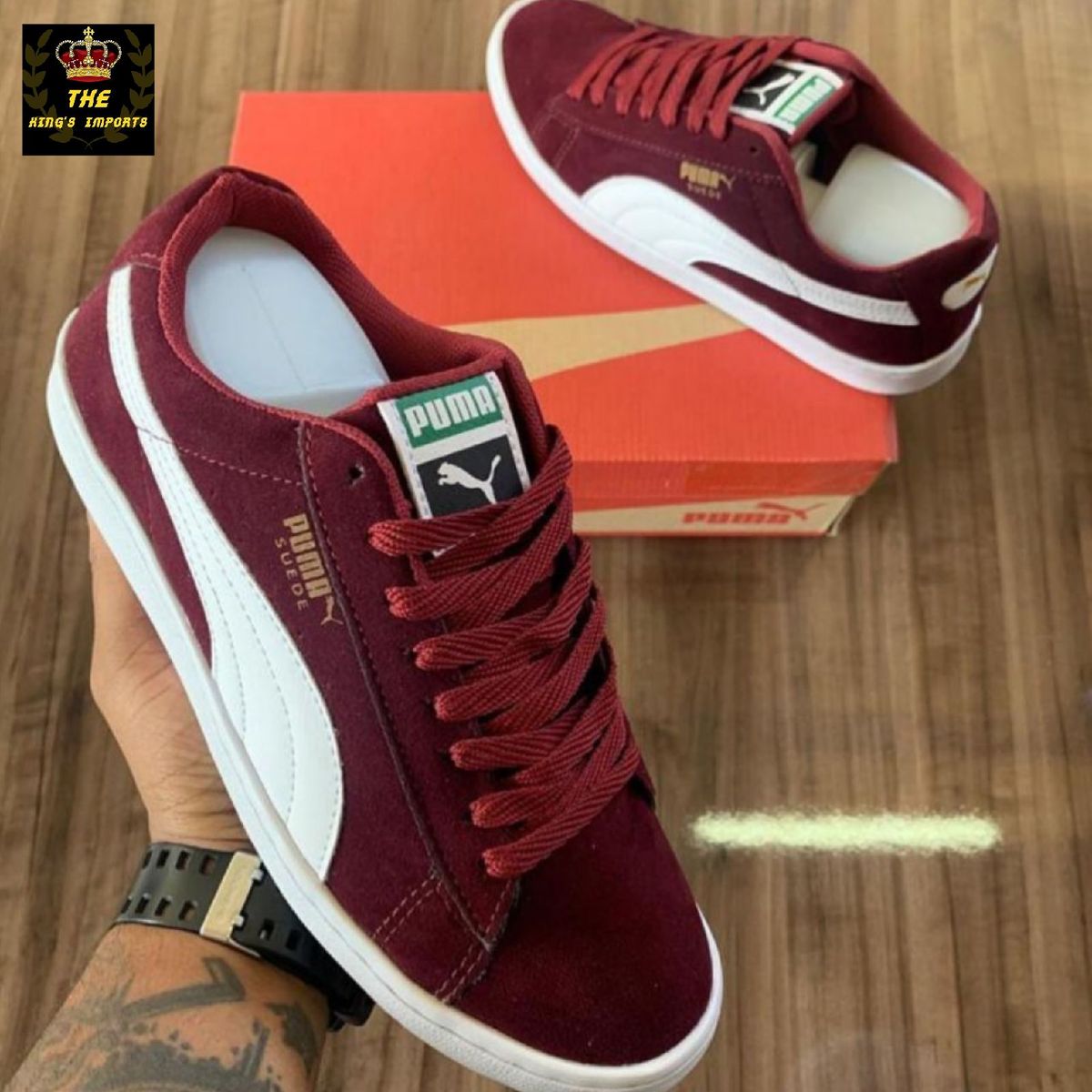 puma suede feminino vermelho