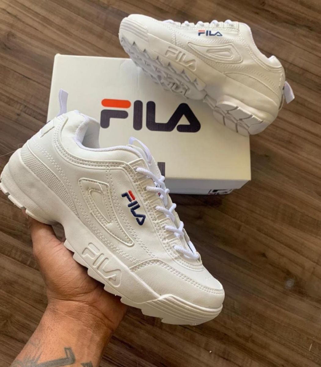 fila disruptor branco masculino