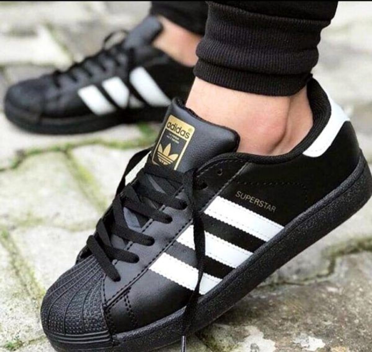 adidas superstar preto com branco