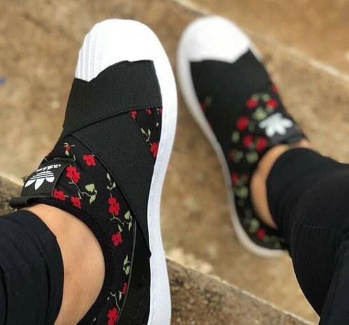 slip on adidas floral