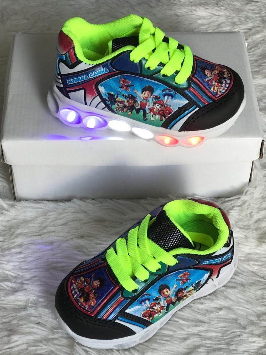 tenis led patrulha canina