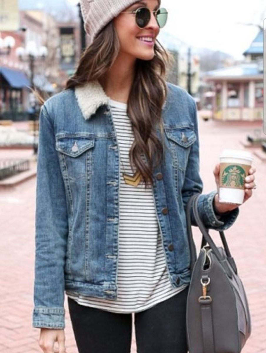 jaqueta jeans feminina com pelinho
