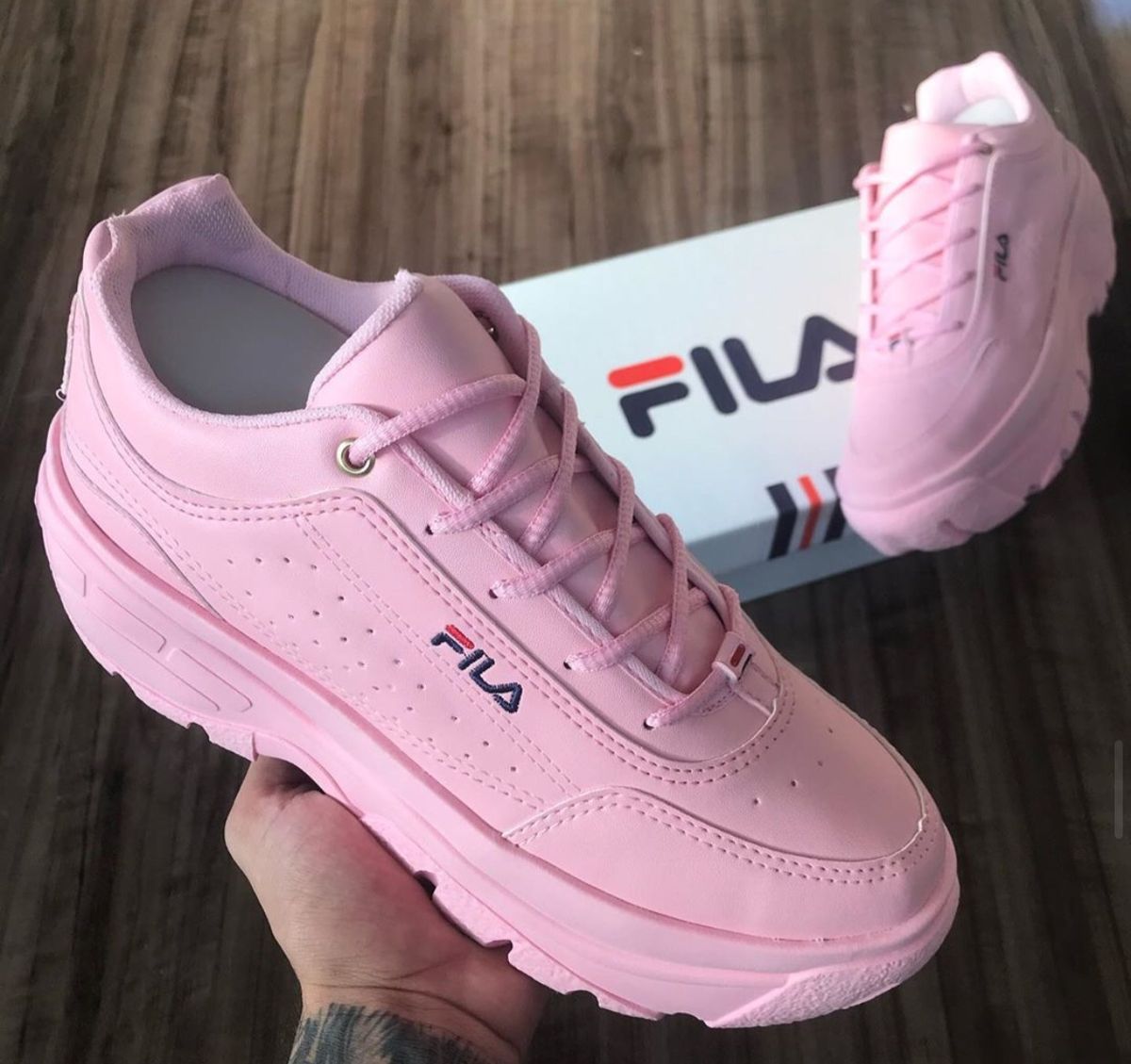 tenis da fila novo rosa