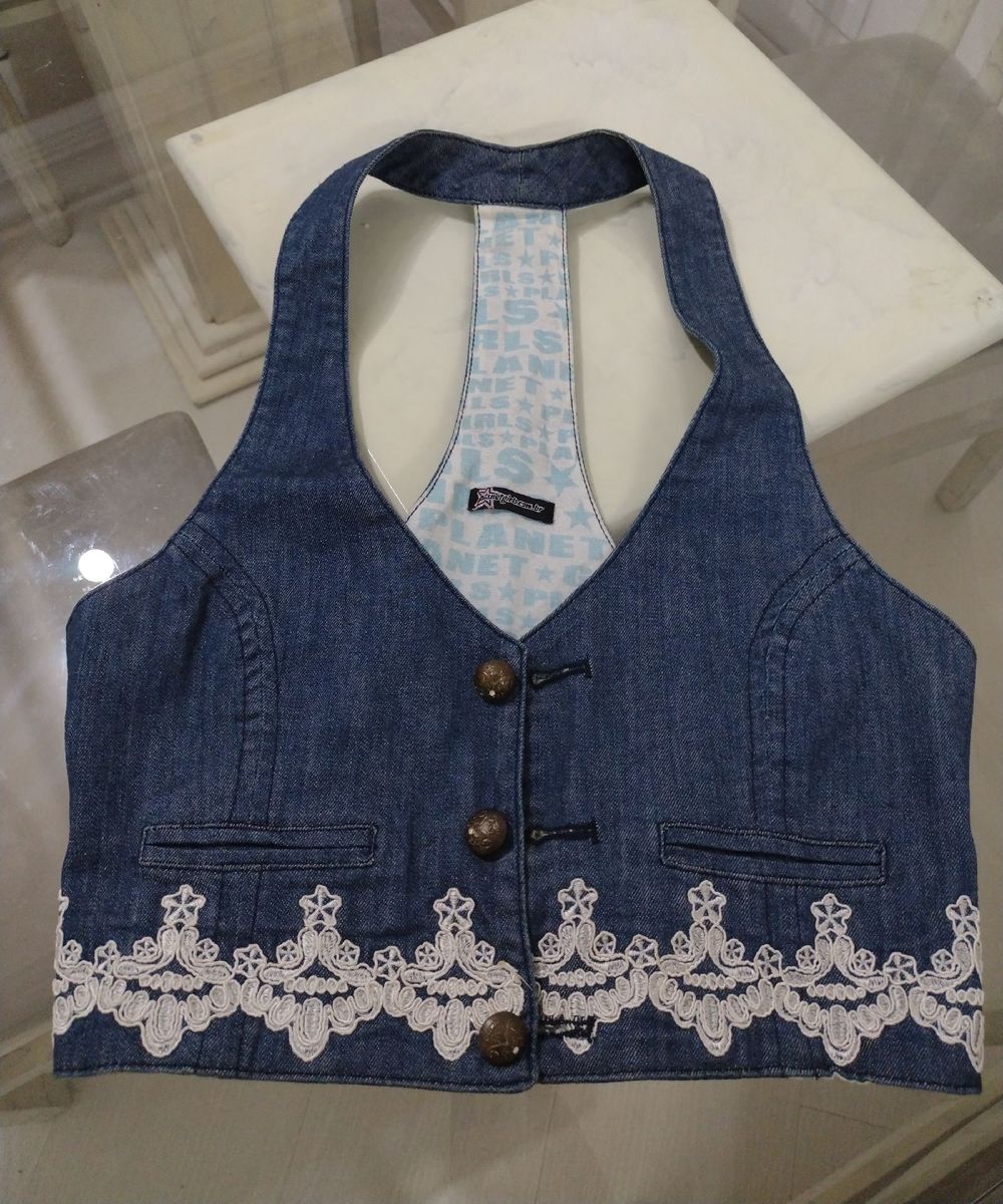 colete jeans planet girl
