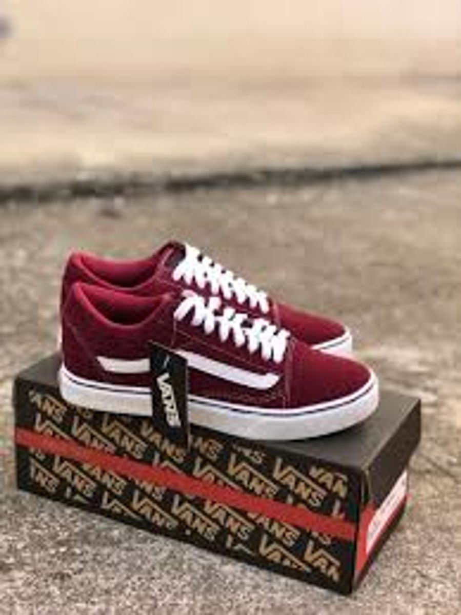 tenis vans bordo feminino