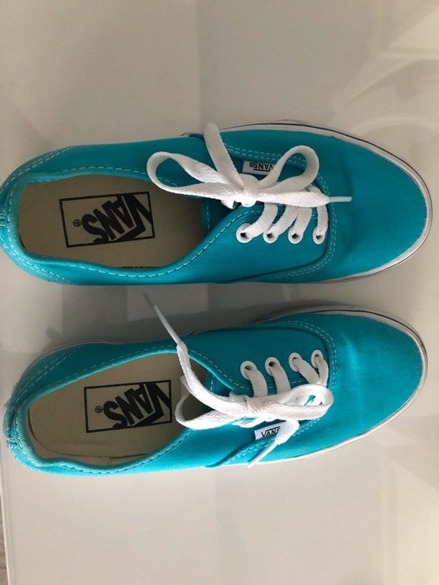 tenis vans azul turquesa