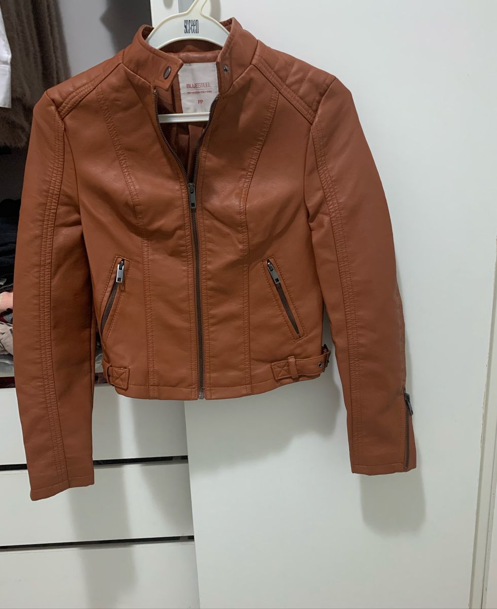 jaqueta de couro feminina riachuelo
