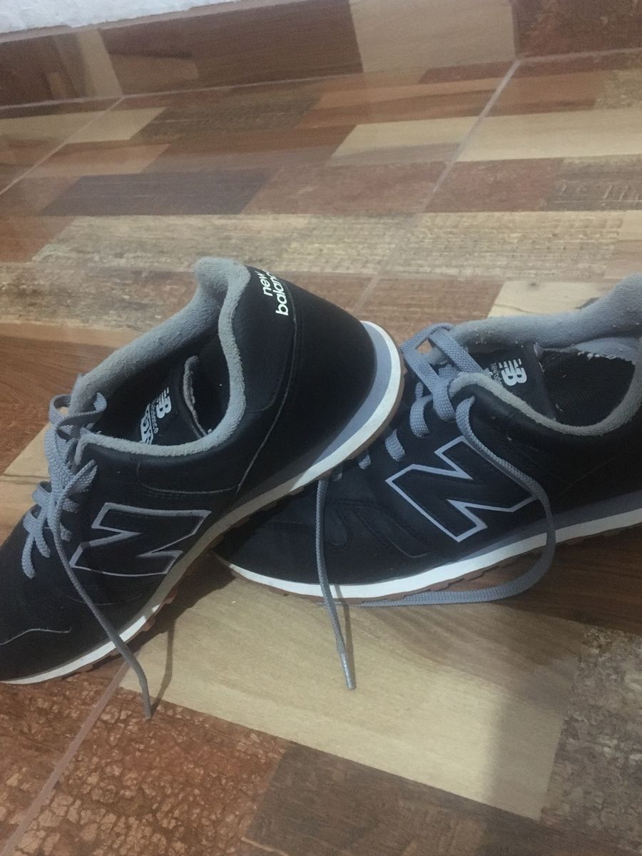 new balance 373 couro preto