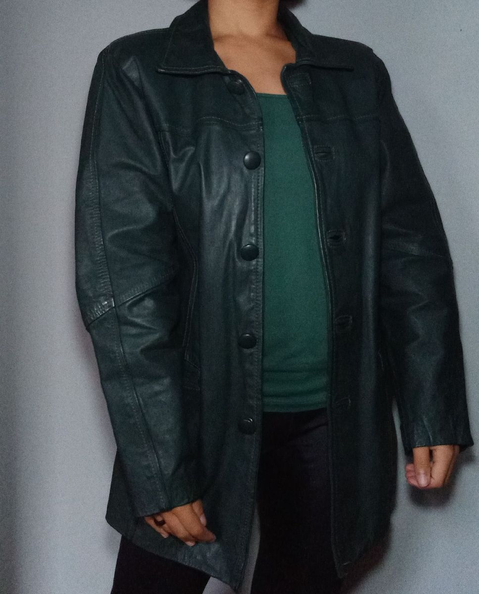 jaqueta verde musgo feminina forever 21