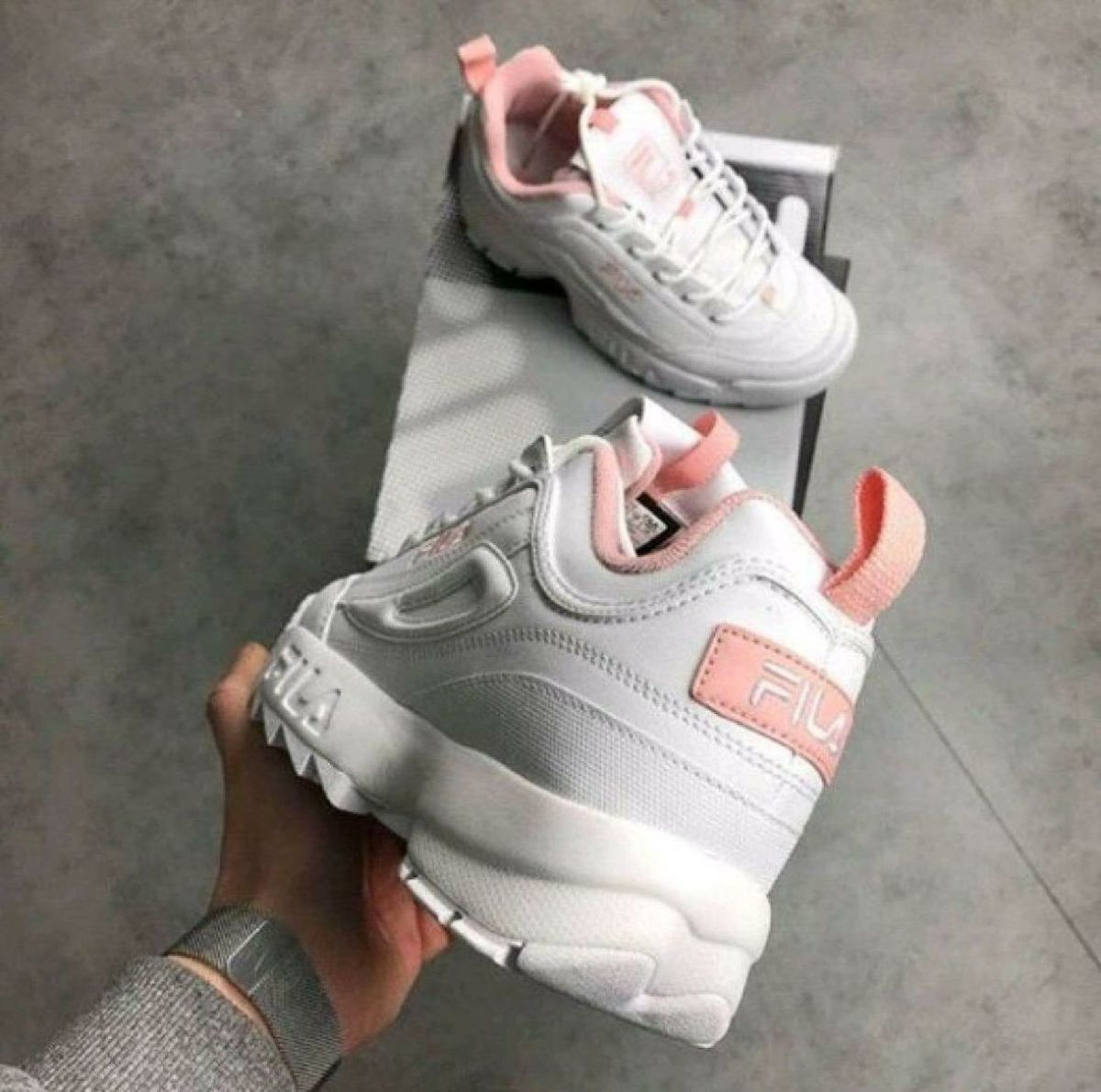 tenis fila feminino branco disruptor original