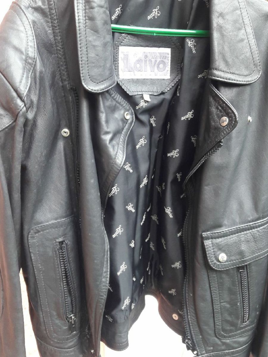 jaqueta de couro masculina laivo