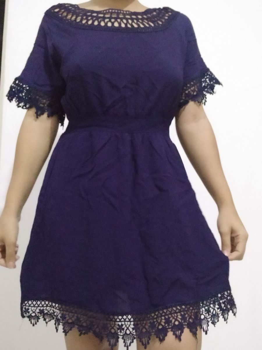 vestido azul lindo