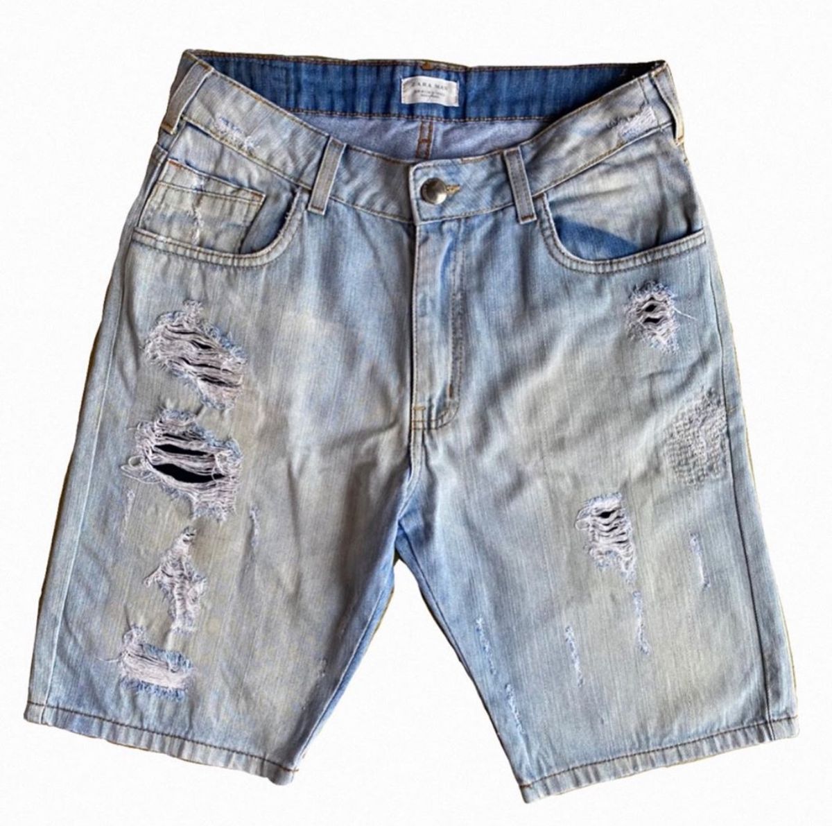 bermuda jeans masculina zara