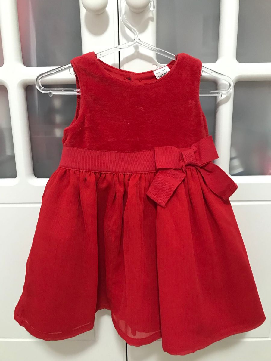 vestido infantil vermelho para natal