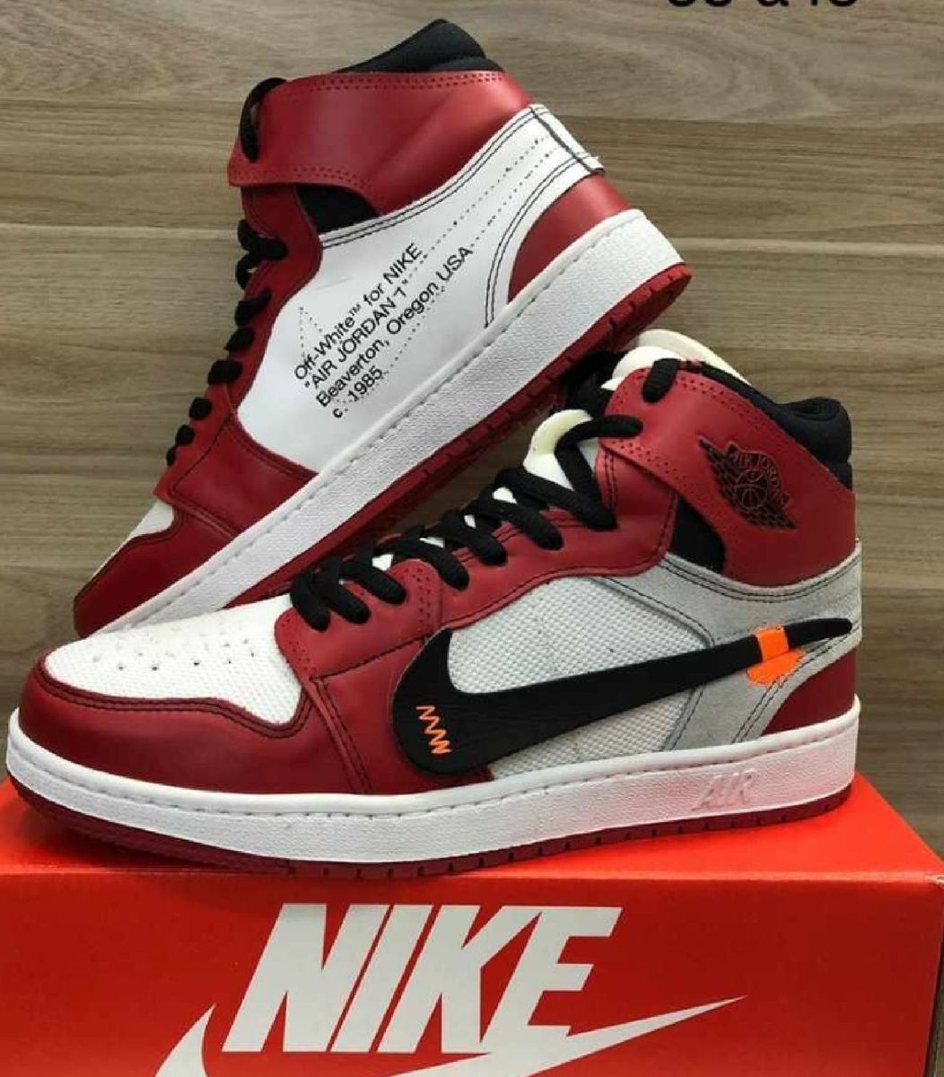 air jordan 1 off white vermelho