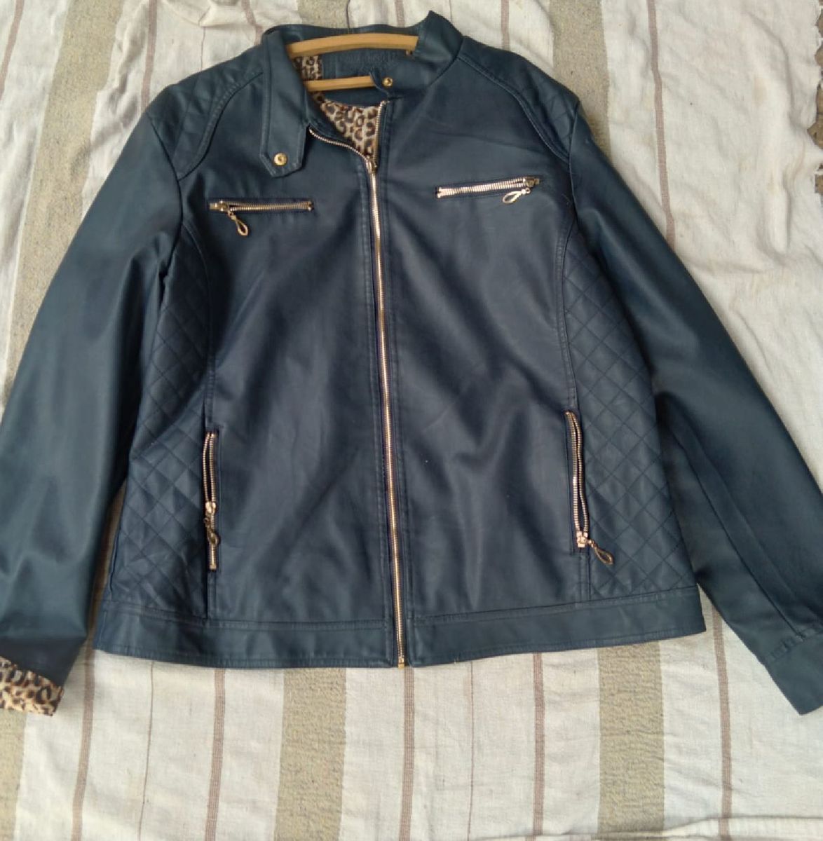 jaqueta de couro feminina enjoei