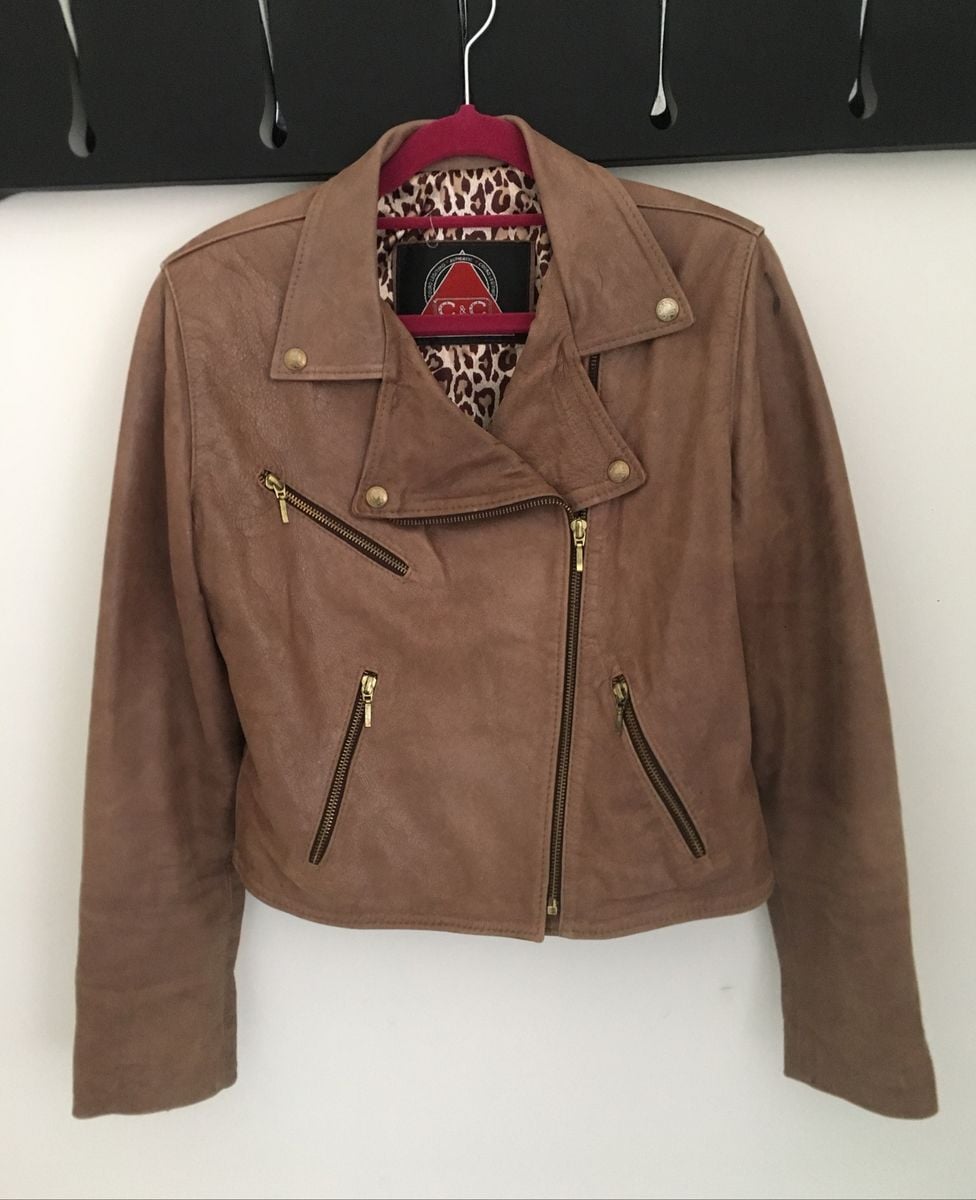 jaqueta de couro forum feminina